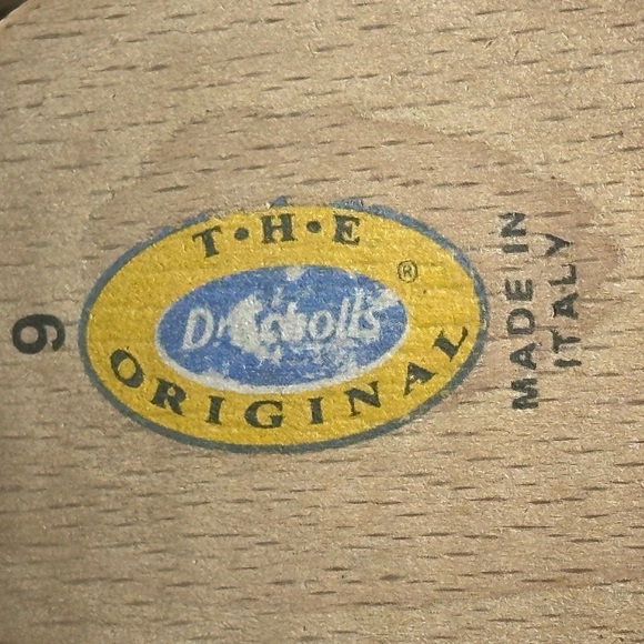 Original Vintage Dr. Scholl's Navy & Gold slip ons -made in Italy-like new - Picture 5 of 6